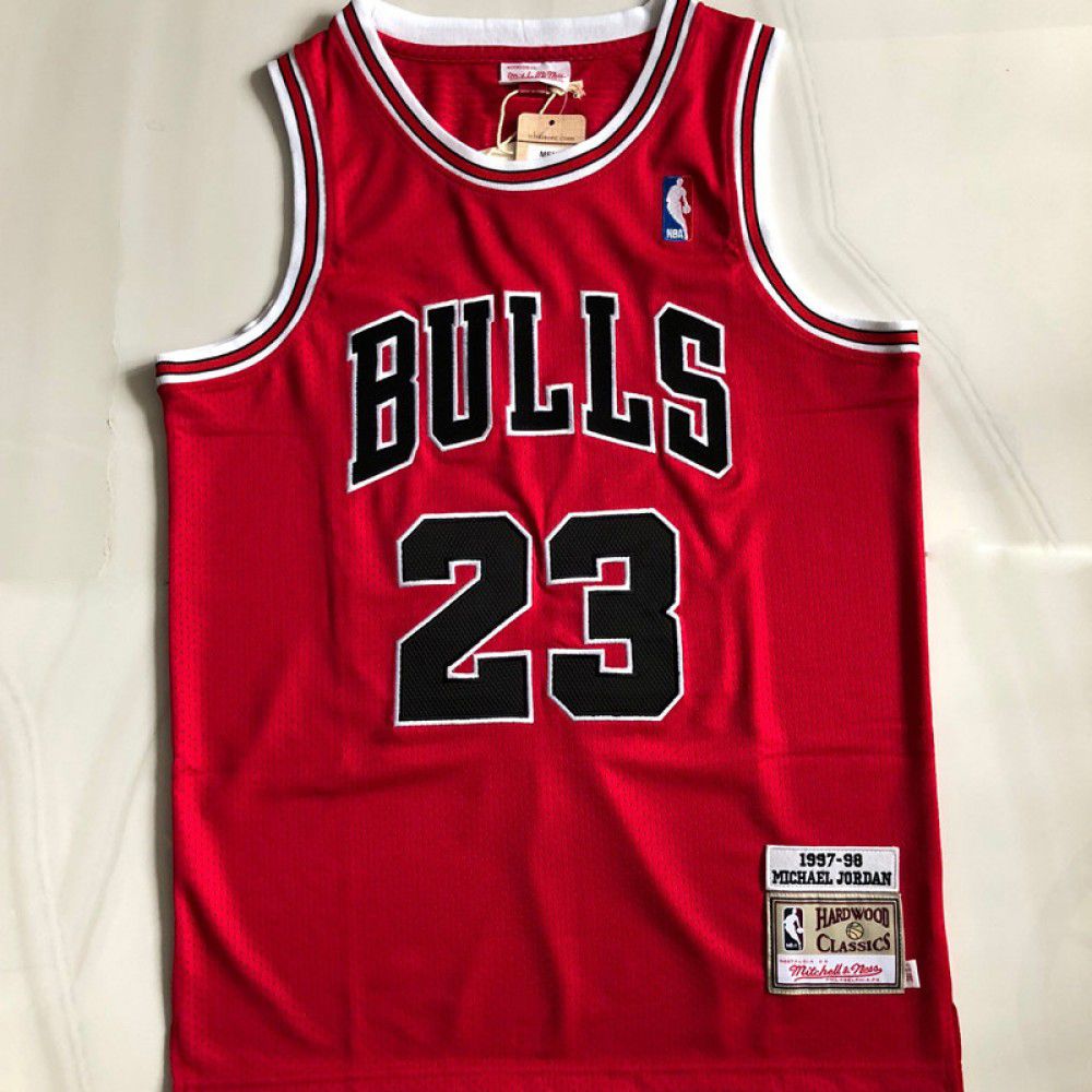 Men's Chicago Bulls Michael Jordan #23 Throwback Red 1997-98 Hardwood Classics Player Jersey-Pro Kit Vault | Brand New 26/27 Sports Jerseys